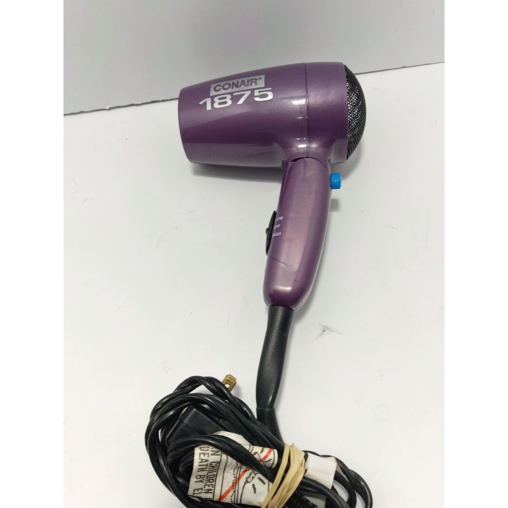 Conair Travel Hair Dryer with Dual Voltage, 1875W Compact Blow Dryer Foldable